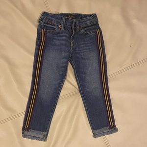 Polo Boyfriend Jeans , size 3T , blue ,purple and  yellow